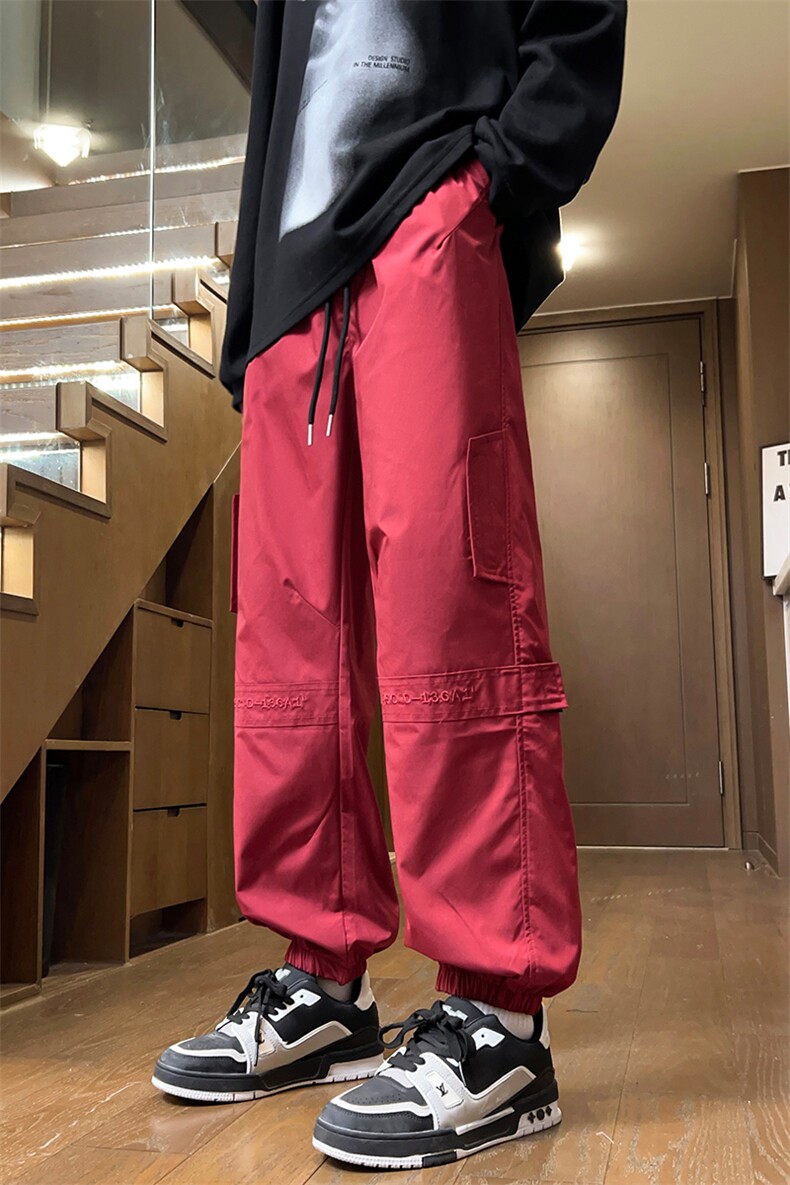 量大优供视频速干冲锋口袋刺绣束脚长裤男CK918-特p30,男装休闲裤,电商B371