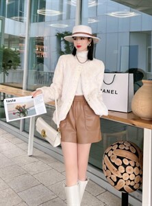 现货：编织狐皮毛一体图片