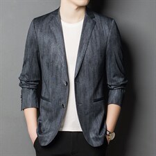 2023早秋季新款中年西装领夹克爸爸商务男装西服上衣ASD2227-P180图片