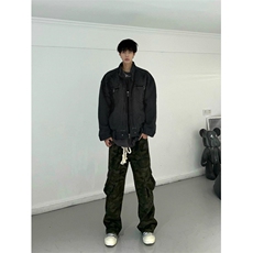 【有货】cleanfit工装外套男春秋美式高街短款夹克JK8325CC-P78，男装夹克，星座1007（原301D）