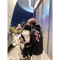 卫衣男连帽春秋季ins港风宽松潮牌字母印花百搭外套2025年新款，女装短外套，星座1210-1