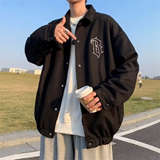 美式街头复古重工刺绣机车棒球服外套男潮牌嘻哈宽松YJ05-P60，女装职业装，星座1109-3