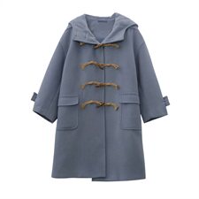 大货已出2020冬季新款牛角扣毛呢外套8605-7092（），女装毛呢外套，浙宝225