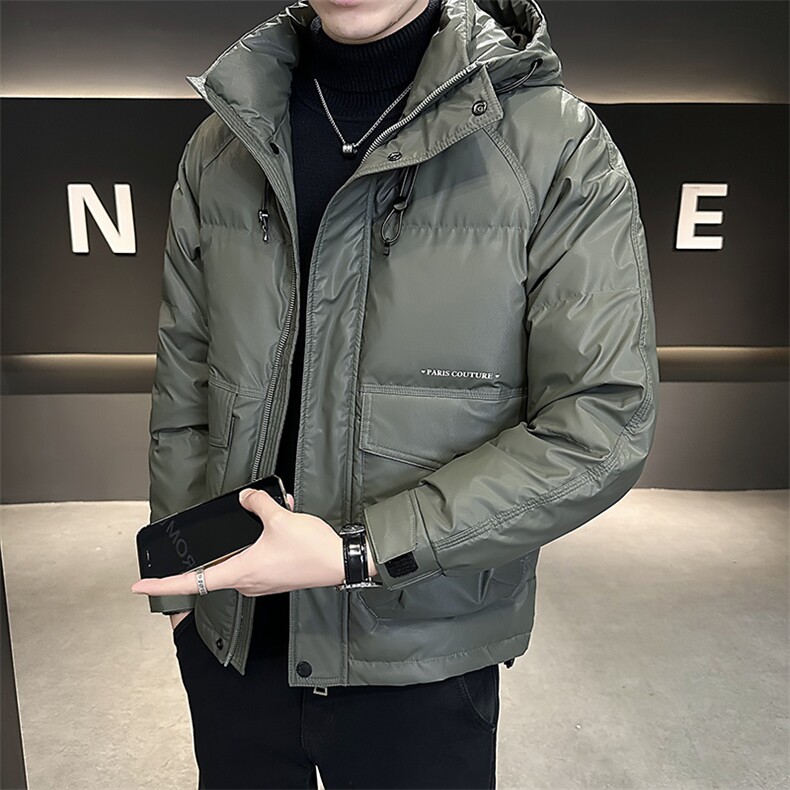 B3533436P195绿色2025年连帽冬季新款男加厚保暖防寒服三防面料，商品下架区商品下架区，电商B353