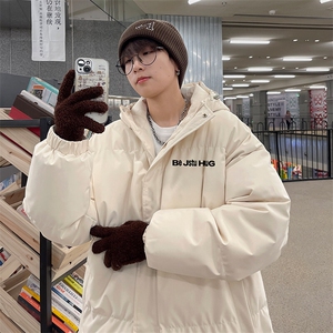 现货 抖音得物可供视频 三防加厚羽绒连帽棉衣外套面包棉服 85537图片
