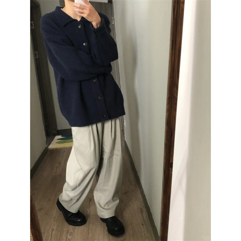 【有货】MY0339ZZ-特73秋冬季加厚针织开衫外套男士慵懒翻领毛衣,男装针织衫/毛衣,星座1007（原301D）