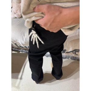 【有货】黑色修身直筒牛仔裤男美式高街cleanfit裤子N083HH-特P32图片