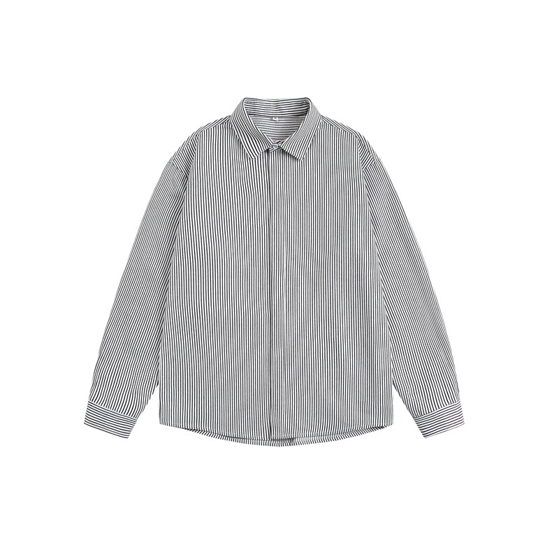 美式ins高街暗黑宽松条纹长袖衬衫SY2540-S-3XL-特P35，男装衬衫，星座417-1（原电商B245）