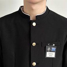 学院风西装外套男ins潮牌痞帅设计感中山装高级感日系复古制服，男装西服套装，星座601-1