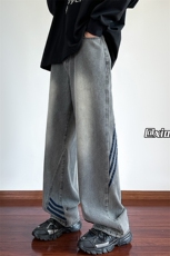 XZ616夏季新款织带拼接设计款百搭休闲裤牛仔裤TY1014P65控78，男装牛仔裤，星座512A（原616）