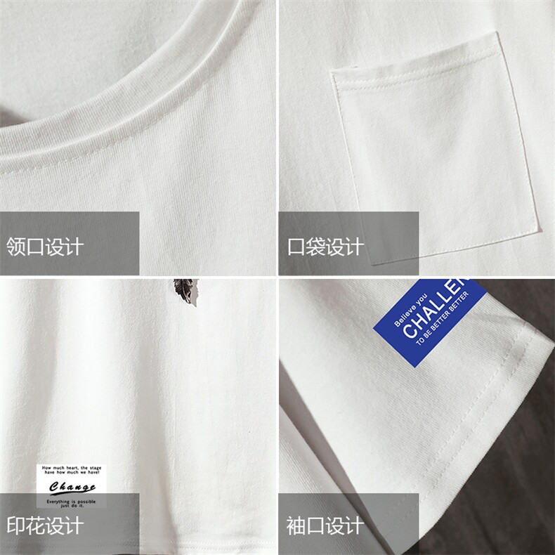 DX24062-P25大口袋百搭短袖t恤男大码半袖体恤上衣服,男装T恤,电商A040A
