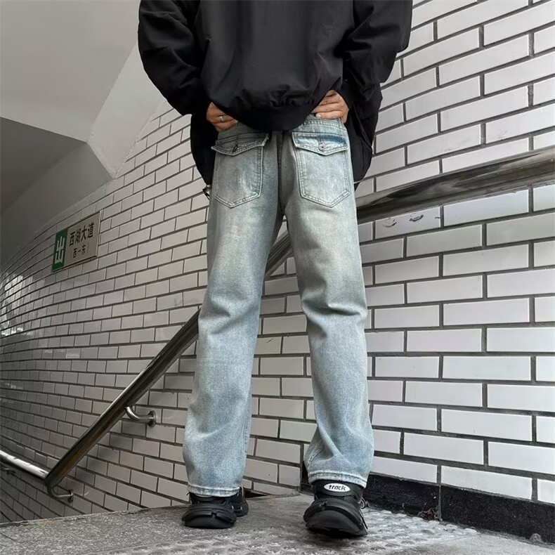 美式牛仔裤男款秋季长裤潮K6079P48,男装牛仔裤,星座1116-2