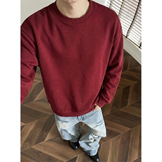 抖音得物品质26春装新款男女美式高街宽松全棉满天星圆领卫衣CM09，男装卫衣，电商A486
