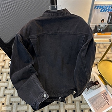 机车牛仔外套男春秋美式潮流解构设计感夹克JK08639-P78有垫肩，男装工装外套，星座308B-1