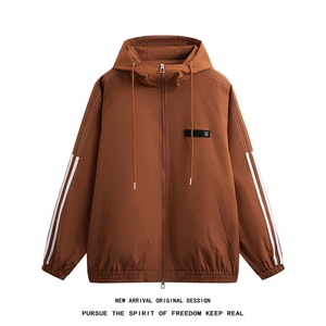 JK5009/P65春装新款连帽夹克男潮上衣感谢织带设计百搭外套图片