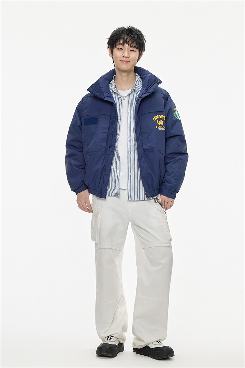 2025冬季美式潮牌立领夹克保暖羽绒服男潮牌休闲宽松羽绒服外套,男装夹克,电商A234