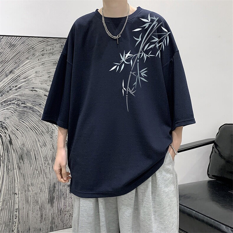 冰丝七分袖t恤男大码五分袖男短袖男中袖Q11393-P30,男装T恤,电商A040