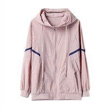 防晒衣女夏季韩版休闲白色减龄夹克防晒衣蝙蝠衫棒球服薄外套女，女装防晒衣，曼沙奕珂