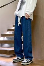 8XL-M牛仔裤男士直筒宽松特大码胖子阔腿裤男款长裤NZ110-P45控58，男装牛仔裤，电商D206-1