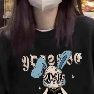 秋冬卫衣女2024新款棉质圆领显瘦宽松气质美式情侣外套男女图片
