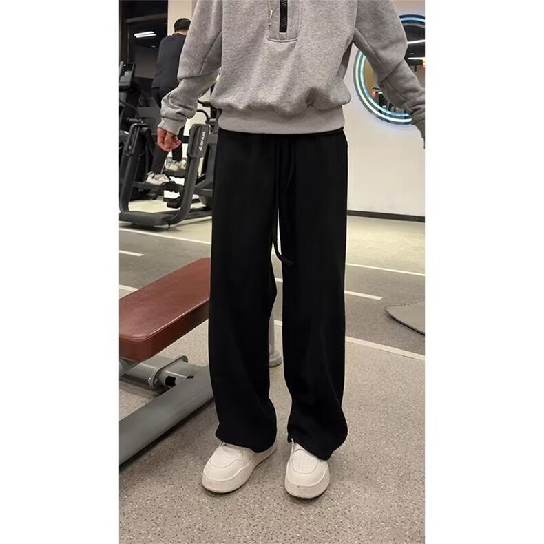 潮牌新款休闲裤男士秋冬季加厚百搭潮流情侣裤子LJ844-P54加绒58,男装卫衣,星座1008
