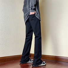 B221美式ins高街小众百搭休闲毛边微喇牛仔裤LK23004-P55控78，男装牛仔裤，电商B221
