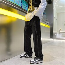 美式vibe休闲裤子男春秋季新款ins潮牌拖地抽绳卫裤K2962P33图片