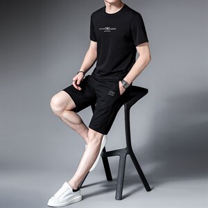 中老年运动套装男夏季短袖短裤运动服时尚休闲polo衫爸爸夏装套装图片
