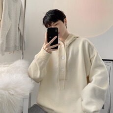 针织衫男女韩版潮流宽松连帽百搭帅保暖2024冬季ins毛衣MZ616-P72，男装针织衫/毛衣，星座412-2