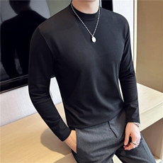 重磅300G~高品质主推款T恤厚款圆领纯白色棉宽松打底衫TU276-P45，男装T恤，电商A213