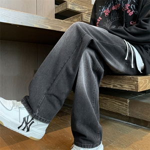 高品质，内包边！秋季做旧水洗直筒牛仔裤男   A080-9299-P40控68图片
