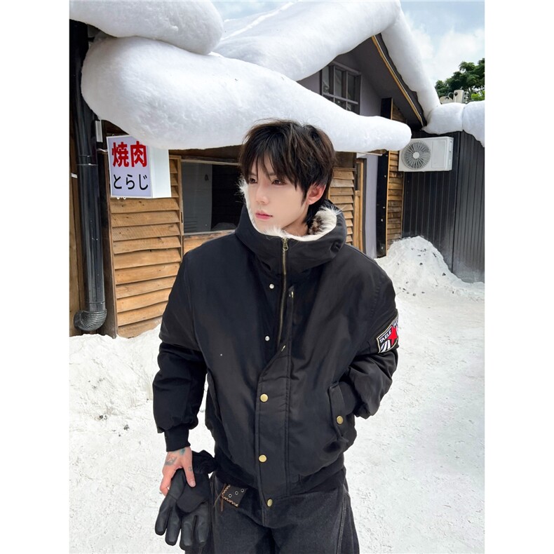 有货DM5036-特批100豹纹毛绒内胆座山雕棉服外套男女冬,男装棉衣,星座603-2