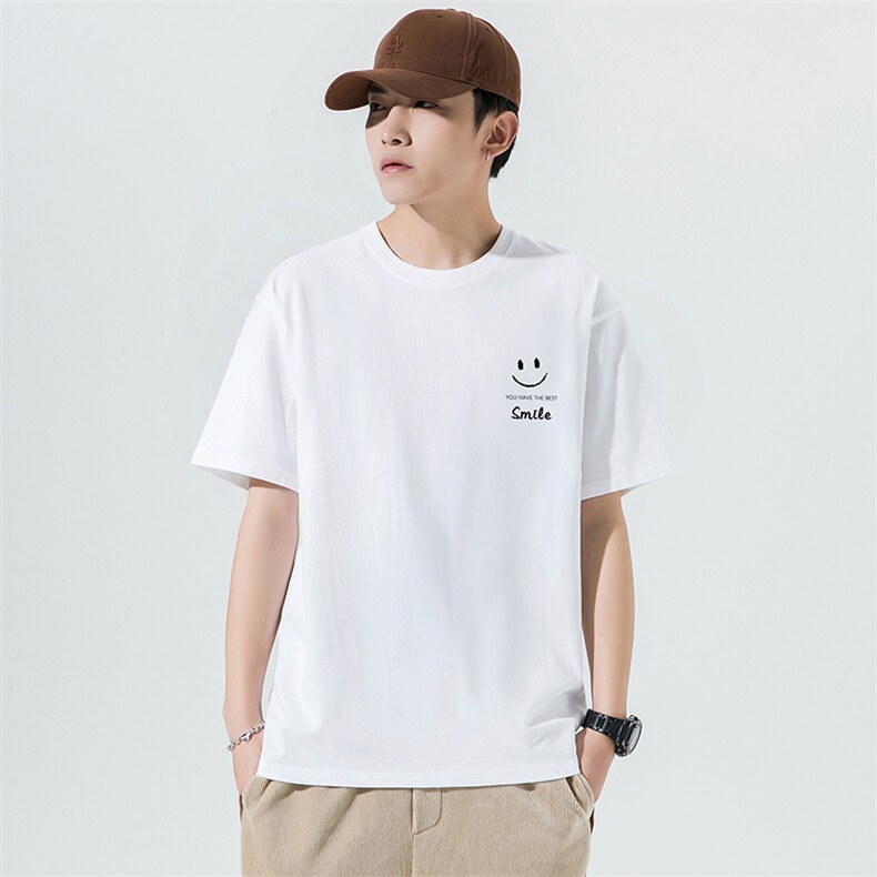 夏季新款男士棉印花宽松圆领休闲短袖T恤310B-3T3066-P21，男装T恤，星座313B-2