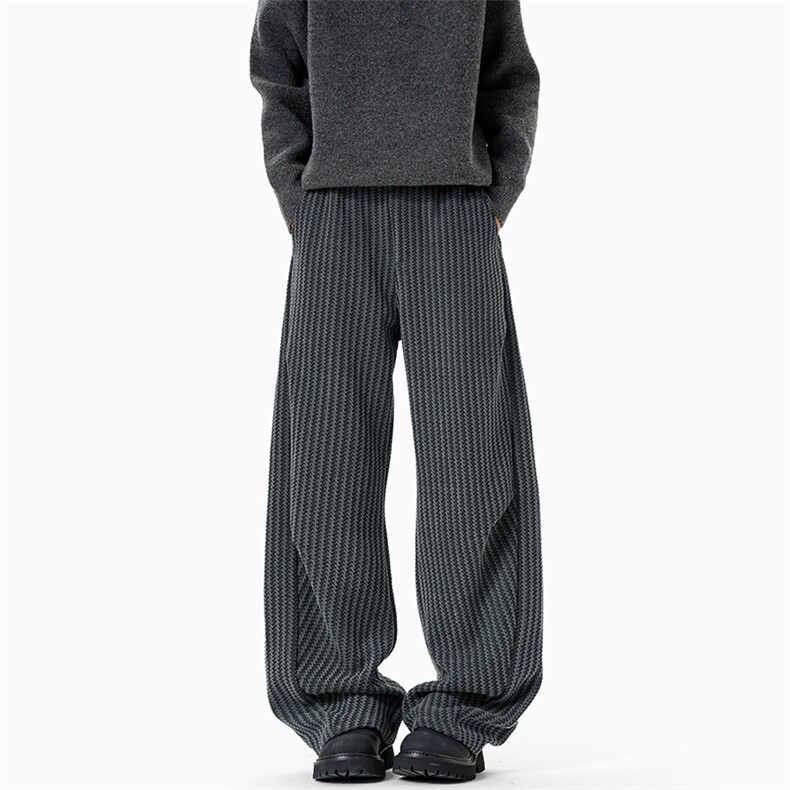 2026春季新款420g高克重鱼骨纹男大码百搭休闲裤K5713特P27控68，男装休闲裤，电商A001