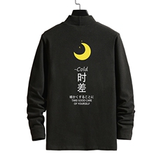 BT40047-P30加绒款-P40半高领长袖t恤男大码内搭打底衫男砖墙，男装T恤，电商A040A