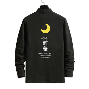 BT40047-P30加绒款-P40 半高领长袖t恤男大码内搭打底衫男 砖墙图片