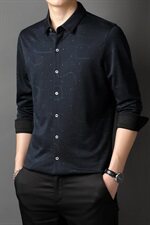 M9942021夏季新款长袖衬衫男印花商务男装，男装衬衫，电商B360