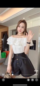 夏季珍珠一字肩上衣,其它,可金