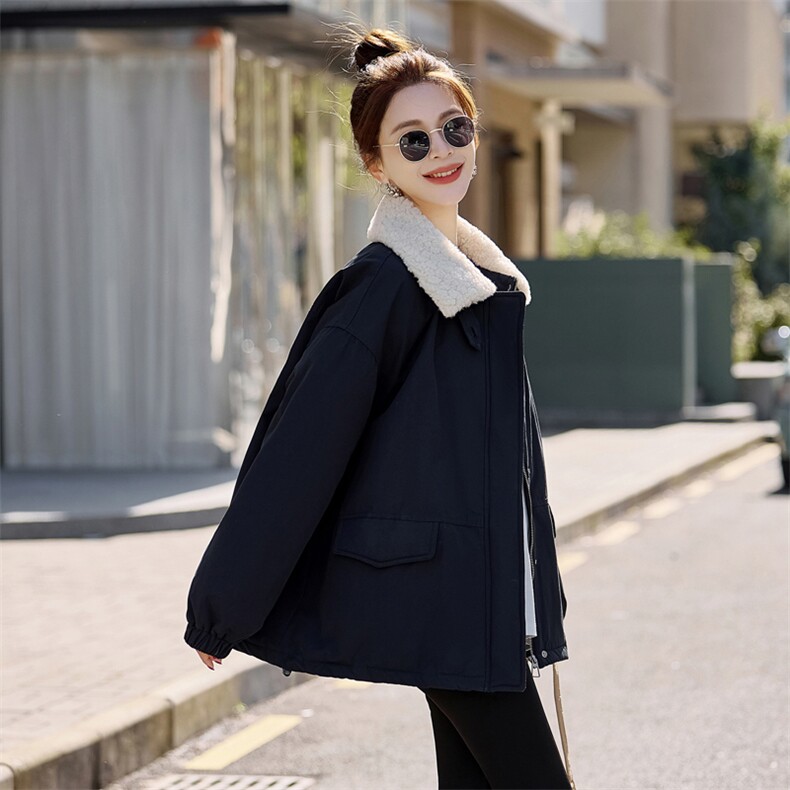 小个子毛领加厚羽绒服女士2025年冬新款韩版休闲宽松学生保暖外套,女装羽绒服,意芙