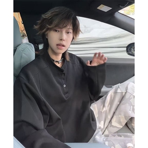 秋季美式高街cleanfit亨利领打底长袖货号C25189特P28图片