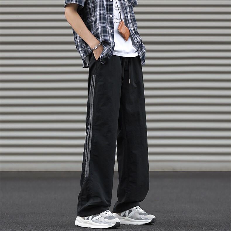 速干休闲裤男士三条杠韩版潮流痞帅百搭2024夏季ins长裤K5602-P36,男装休闲裤,星座412-2