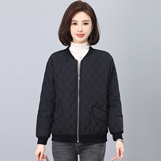 全年备货不下架~2023冬季新款菱格棉衣绗线轻薄款棉服，女装棉衣/棉服，忆绮罗