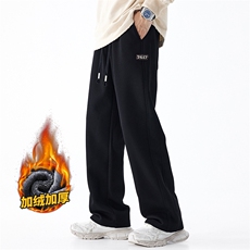 垂感阔腿裤男士休闲裤秋冬天宽松直筒运动卫裤Z9868-P40/加绒P50，男装休闲裤，星座509