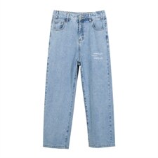 主推秋冬心电图牛仔裤宽松直筒老爹裤X715NZ007批45控68，男装牛仔裤，星座715