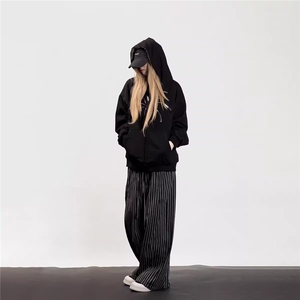 网图慎用美式复古条纹休闲裤子男士夏季薄款2025新款310A-U88-P35图片