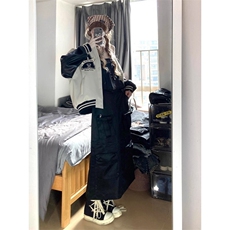 美式高街棒球服外套秋季新款翻领刺绣情侣立领夹克复古宽松上衣，男装夹克，星座601-1