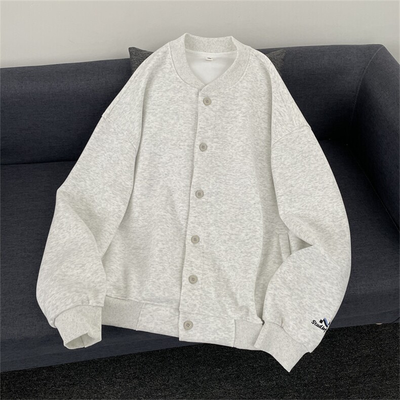 美式重磅开衫卫衣男潮牌简约棒球服休闲运动外套W013-P58,男装卫衣,星座308B-1