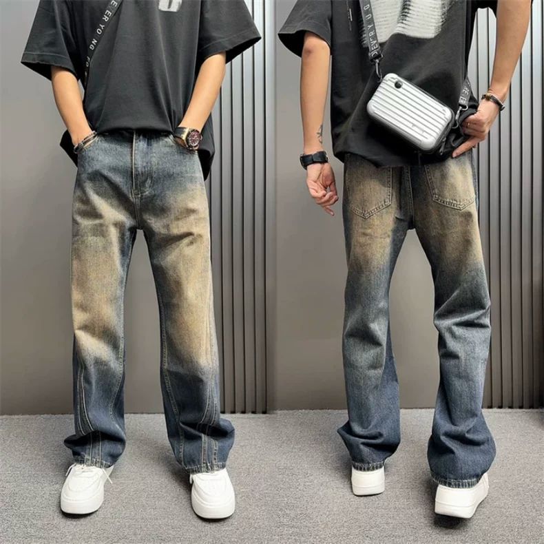 1506/GFT11850/P51春夏季复古黄泥色长裤美式高街潮流哈伦裤子,男装休闲裤,星座1506A