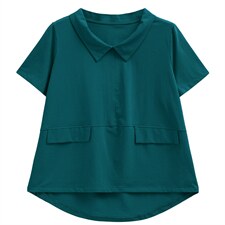 时尚宽松短袖T恤女夏季新款韩版百搭显瘦V领上衣休闲简约女装465，女装T恤，秋牧寒烟