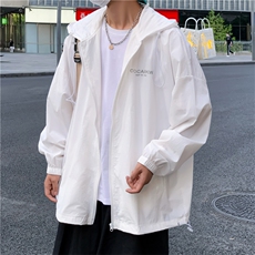 现货防晒衣遮阳透气连帽防晒衣外套宽松长袖连帽夹克W3154-P40，男装夹克，星座512-2